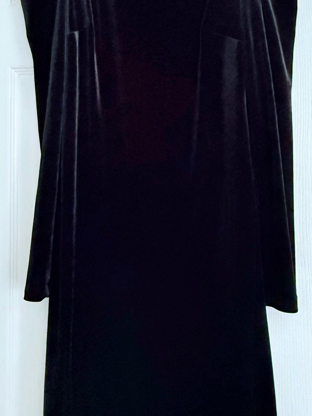 Black Velvet Long Sleeve Cold Shoulder